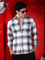 Campus Sutra Overlay Buffalo Shirt