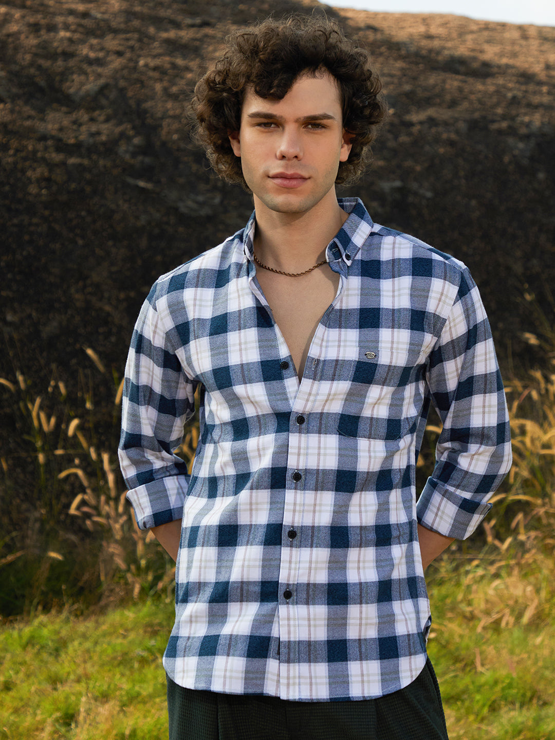 Campus Sutra Bi-Buffalo Check Shirt