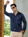 Campus Sutra Solid Cuban Shirt