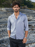 Campus Sutra Solid Cuban Shirt