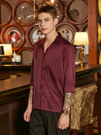 Campus Sutra Solid Cuban Shirt