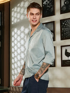 Campus Sutra Solid Cuban Shirt