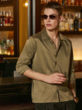 Campus Sutra Solid Cuban Shirt