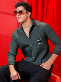 Campus Sutra Panelled -Tactile Shirt