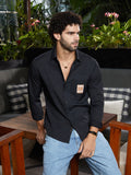Campus Sutra Panelled -Tactile Shirt