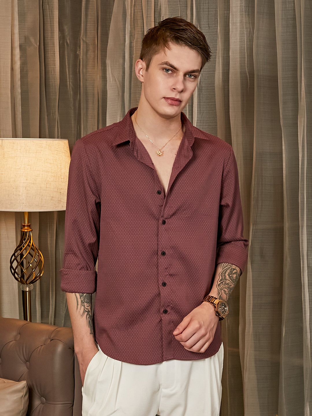 Campus Sutra Motif -Tactile Shirt