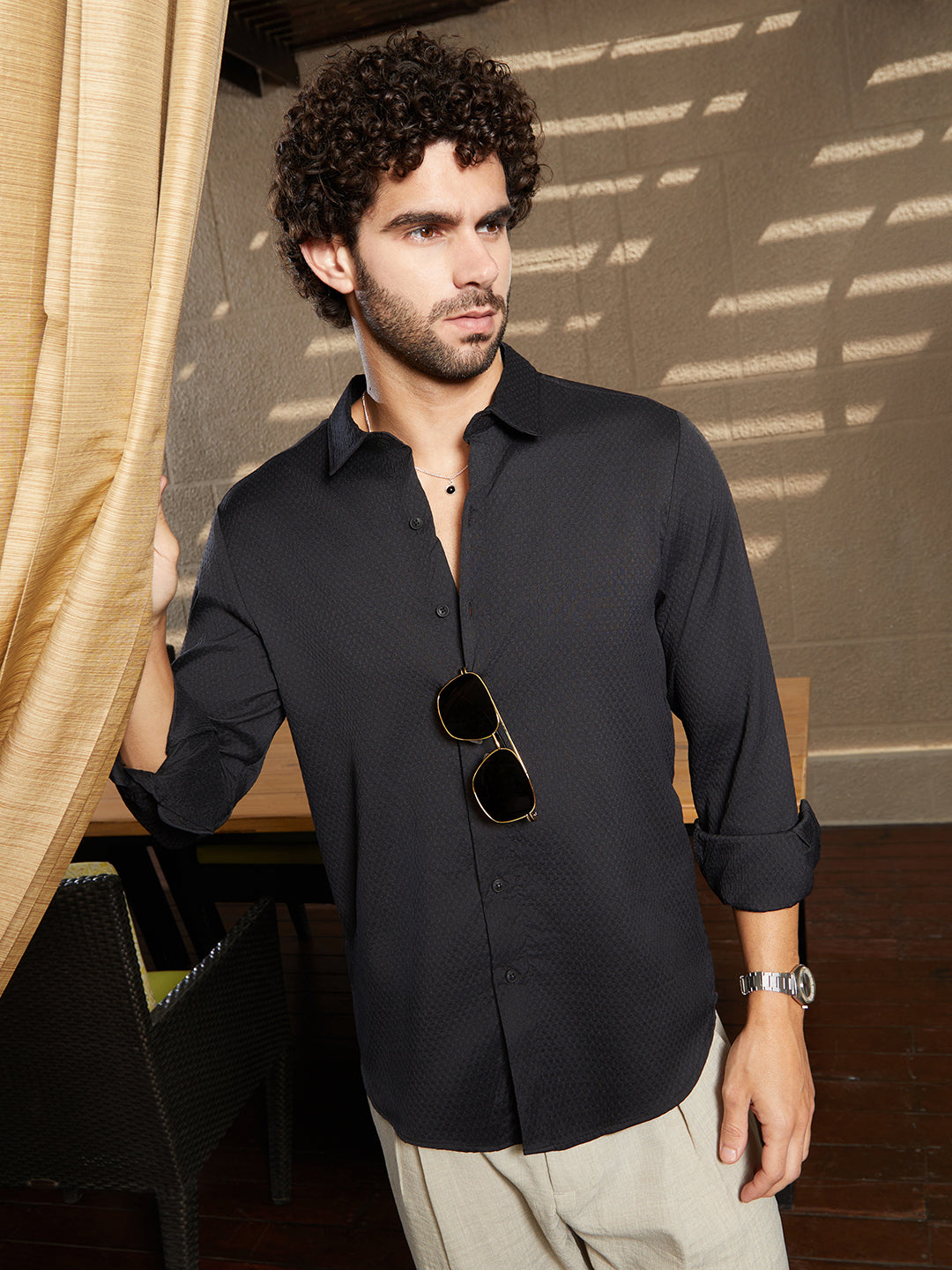 Campus Sutra Motif -Tactile Shirt