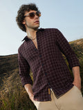 Campus Sutra Graph-Check Shirt