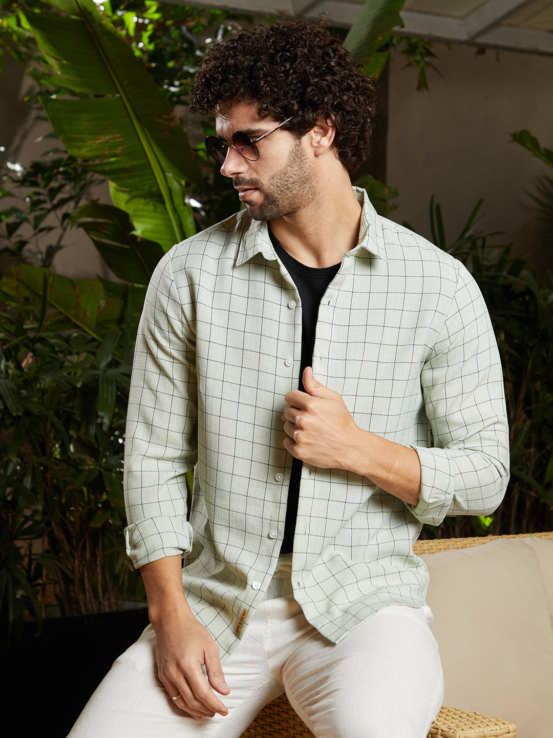 Campus Sutra Graph Check Shirt
