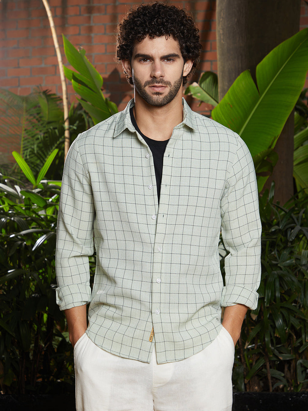 Campus Sutra Graph Check Shirt