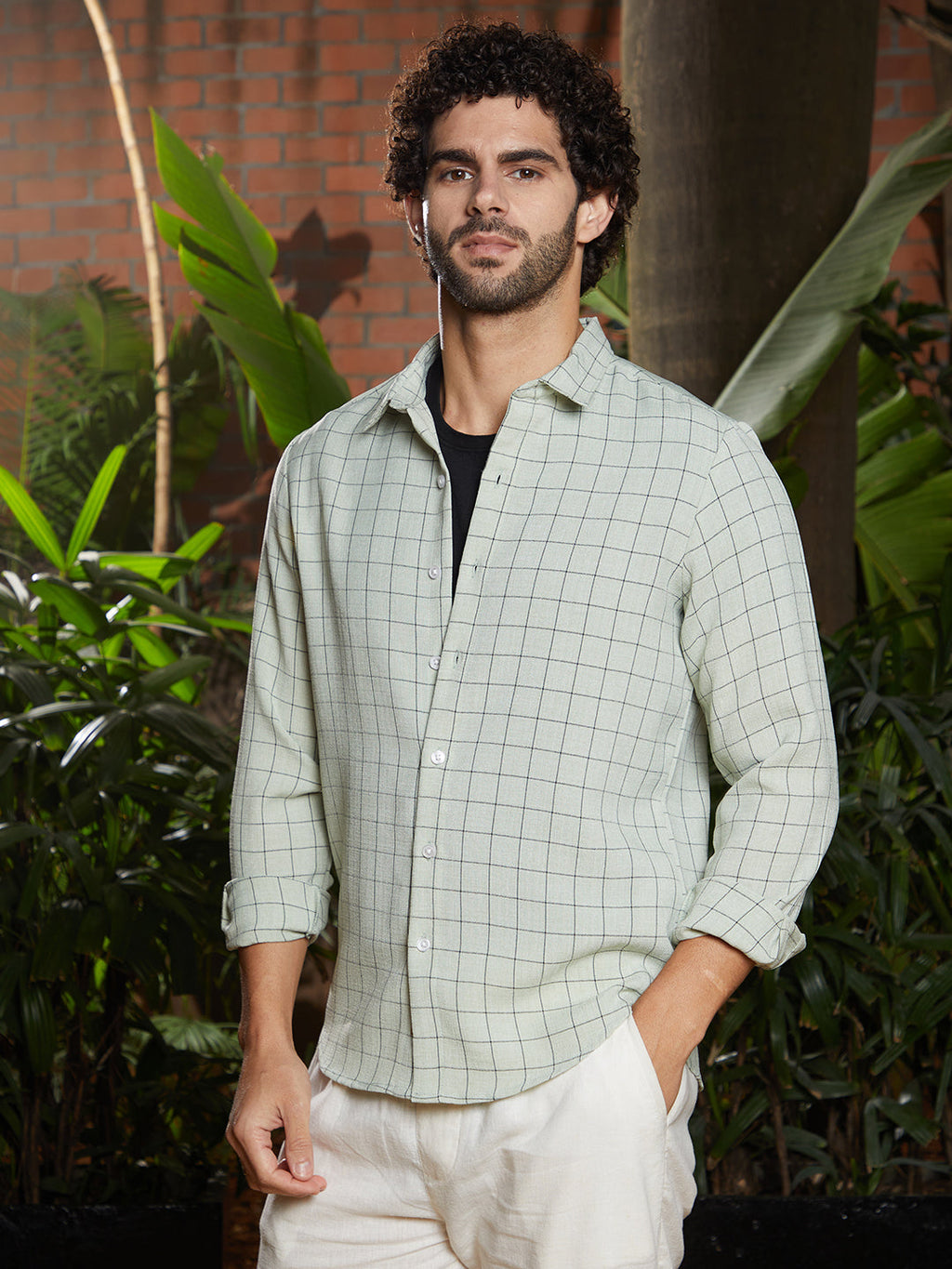 Campus Sutra Graph Check Shirt
