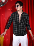 Campus Sutra Graph-Check Relaxed Shirt