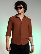 Campus Sutra Woven-Lined Shirt
