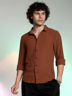 Campus Sutra Woven-Lined Shirt