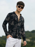 Campus Sutra Bloom-Imprint Shirt
