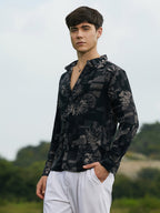 Campus Sutra Bloom-Imprint Shirt