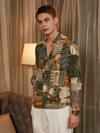 Campus Sutra Earthy-Abstract Shirt