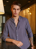 Campus Sutra Breezy Mandarin Shirt