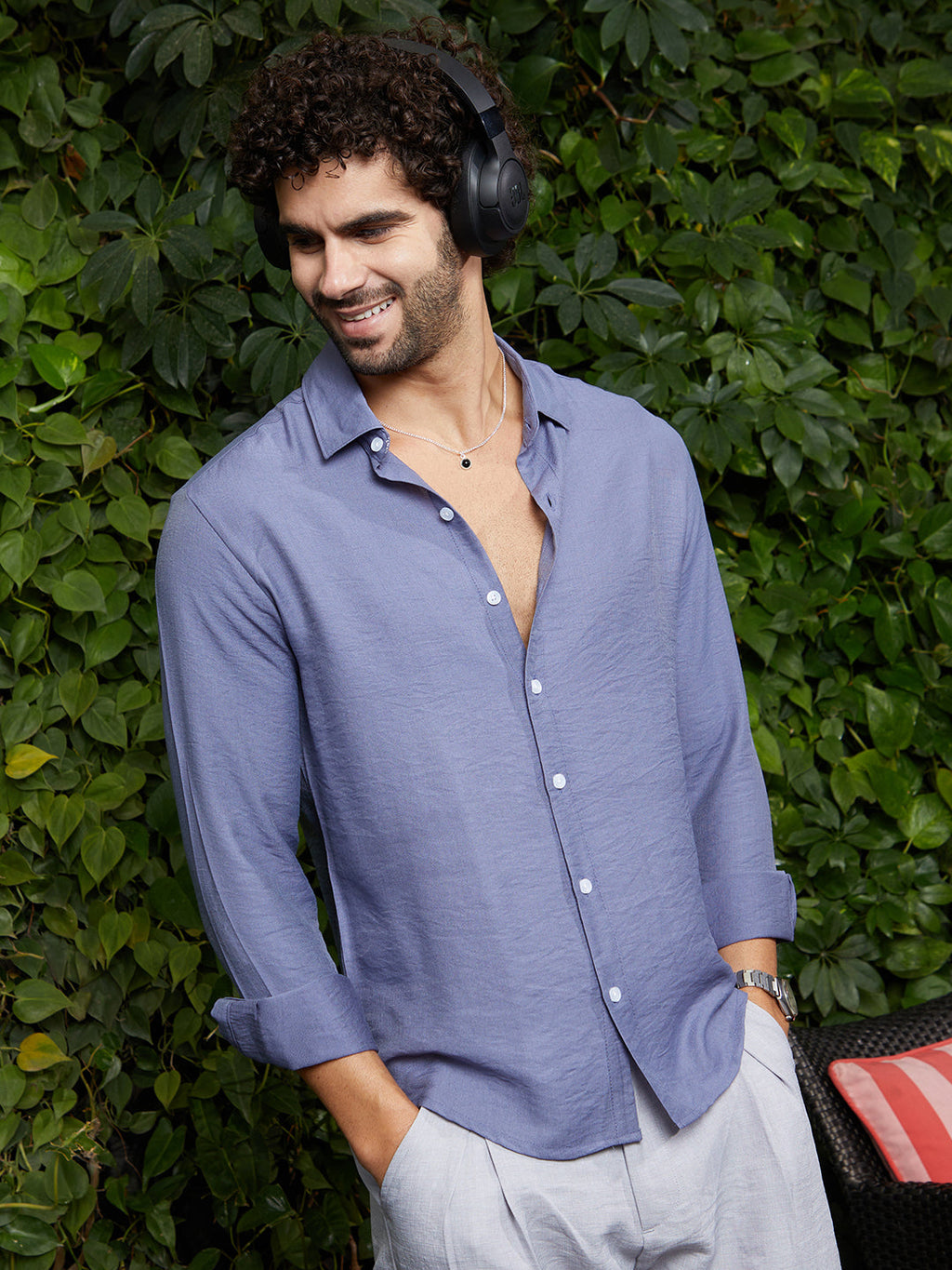 Campus Sutra Breezy Wrinked Relaxed Shirt