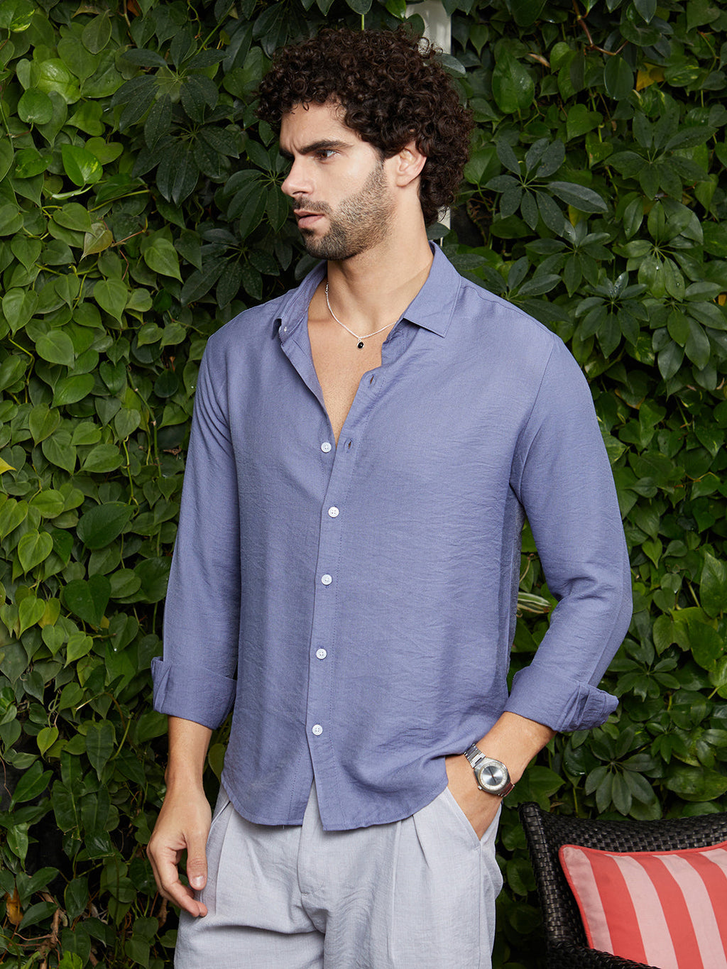 Campus Sutra Breezy Wrinked Relaxed Shirt