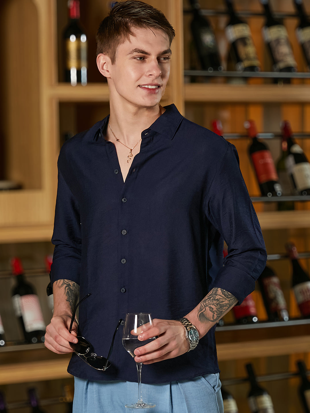 Campus Sutra Breezy Wrinked Shirt