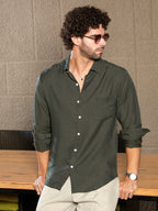 Campus Sutra Breezy Wrinked Relaxed Shirt