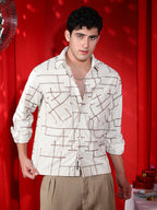 Campus Sutra CrossHatch Utility Shirt