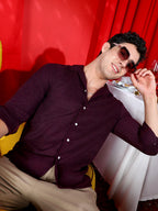 Campus Sutra Tactile Cuban Shirt