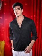 Campus Sutra Tactile Cuban Shirt