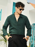 Campus Sutra Pinstriped-Tactile Shirt
