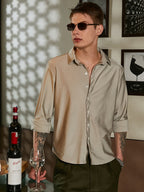 Campus Sutra Solid Lustre Shirt