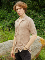 Campus Sutra Patch-Knit Shirt