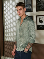 Campus Sutra Mozaic-Tactile Shirt