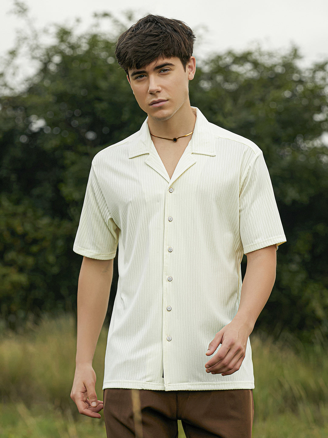 Campus Sutra Trough-Tactile Shirt