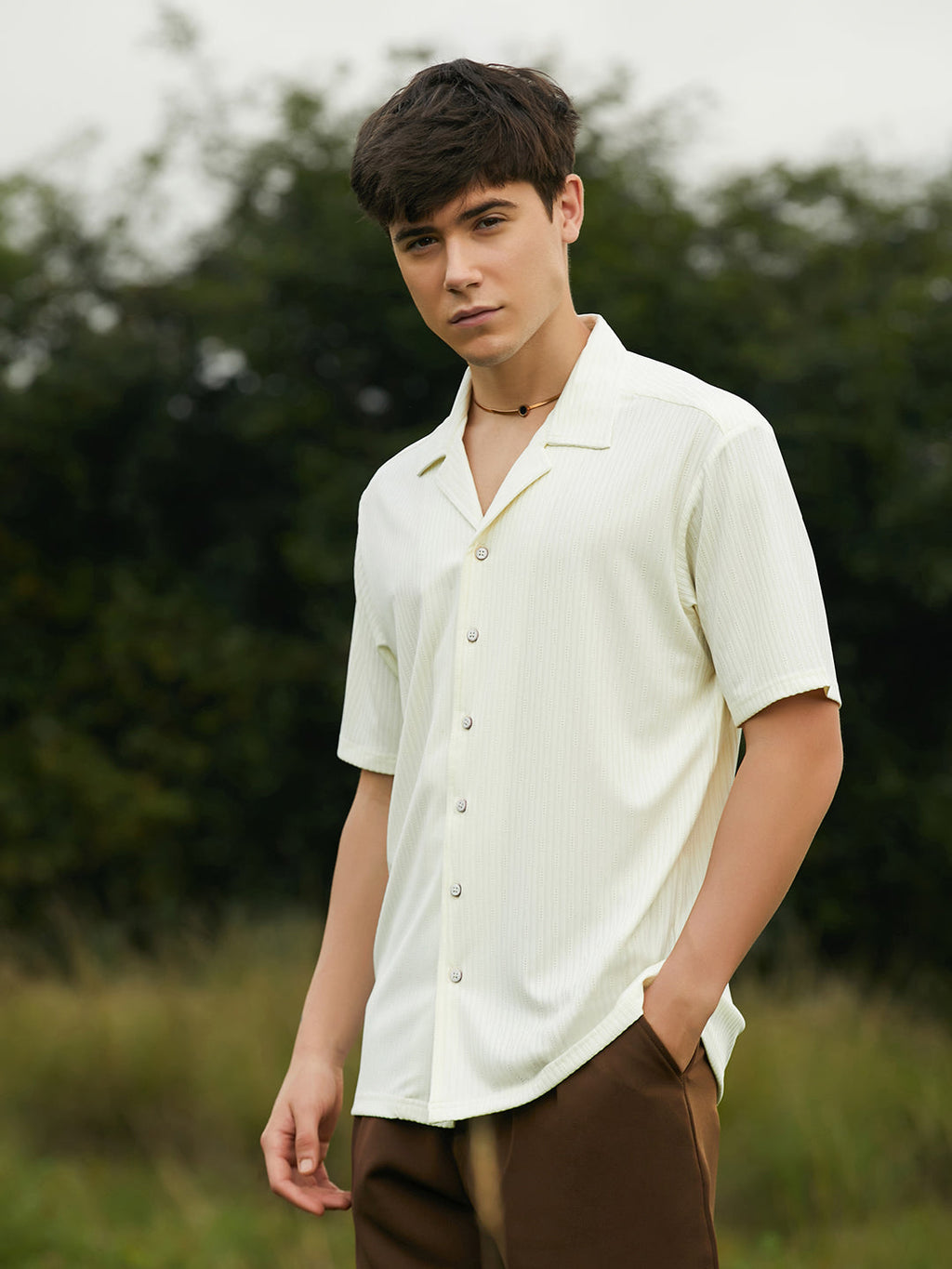 Campus Sutra Trough-Tactile Shirt