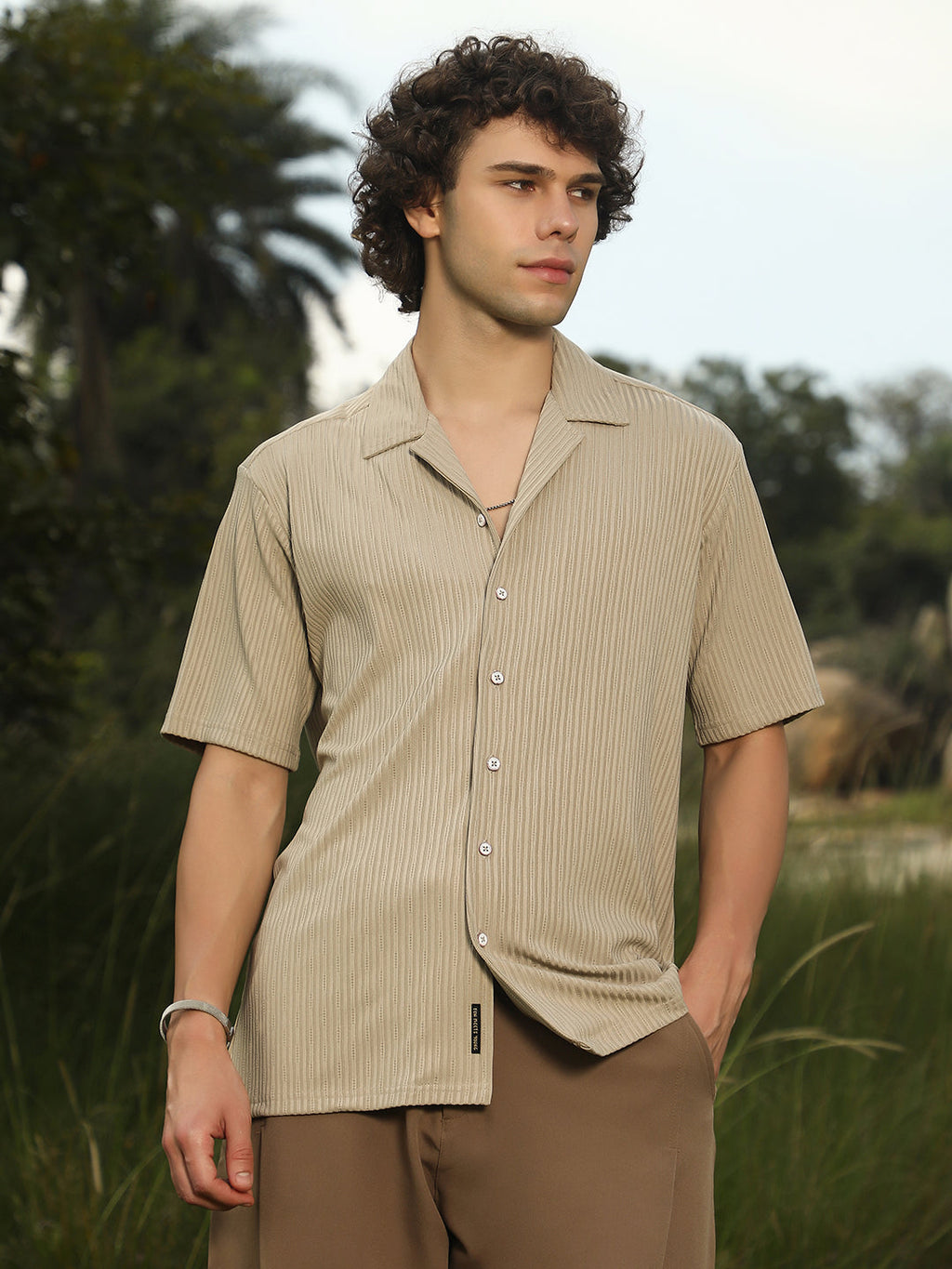 Campus Sutra Trough-Tactile Shirt