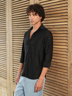 Campus Sutra Herringbone-Tactile Shirt