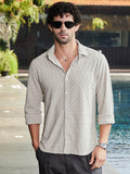 Campus Sutra Herringbone-Tactile Shirt