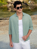 Campus Sutra Herringbone-Tactile Shirt