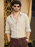 Campus Sutra Burlap-Tactile Shirt