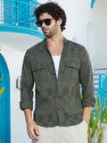 Campus Sutra Mandarin Utility Shirt