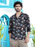 Campus Sutra Bloom-Traces Regular Shirt