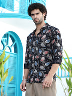 Campus Sutra Bloom-Traces Regular Shirt