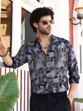 Campus Sutra Foil-Impressions Regular Shirt