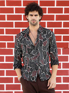 Campus Sutra Speckled-Foliage Regular Shirt