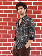 Campus Sutra Speckled-Foliage Regular Shirt