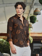 Campus Sutra Withered-Flower Shirt