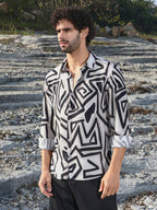 Campus Sutra Abstract Breezy Shirt