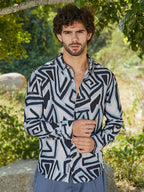 Campus Sutra Abstract Breezy Shirt