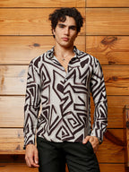 Campus Sutra Abstract Breezy Shirt